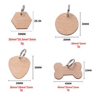 Ahşap Köpek Künyesi Boşluğu - Evcil Hayvanlar İçin Yarı Mamul Lazer Gravür Etiketi, Özel İşlemeli - Product Image 2