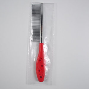 Peine para Gatos y Perros de Plástico Ecológico y Acero Inoxidable, con Dientes Largos y Cortos, de Una Sola Hilera, para Eliminar el Pelo de Mascotas, Venta al por Mayor - Product Image 6