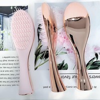 Brosse Démêlante Compacte et Amortie en Plastique à Bas Prix pour Cheveux Bouclés
