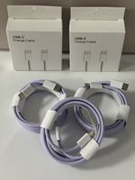 Kabel USB-C ke USB-C 2m dengan Konduktor Tembaga Murni 60W, Jalinan Nilon, Pengisian Cepat 3A/5A & Transfer Data untuk iPhone 15/16/17 Kamera