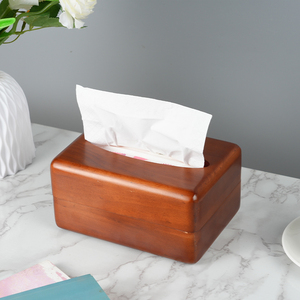 Modern Simple Durable Space-Saving Customizable Color Walnut Wood Magnet Hollowed <b>Out</b> Bread Tissue Box for Home Decor - Product Image 5