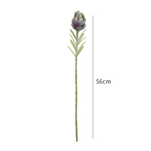 Venta al por mayor de fábrica: Flores artificiales realistas de alcachofa con aspecto natural seco, tallos de cardoon, centro de mesa decorativo estilo nórdico bohemio para el hogar. - Product Image 5