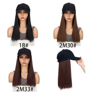 IStapromo Regalos al por Mayor, Gorra de Béisbol con Peluca de Alta Calidad, Personalizada, Cabello Sintético Corto, Liso y Rizado, Gorras de Peluca Negras - Product Image 1