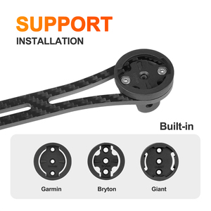 TOSEEK Carbon Bike <strong>Computer</strong> <strong>Bracket</strong> Two Hole Base Anti Vibration Design Handlebar Mount High Strength Lightweight Bicycle Spare - Product Image 5