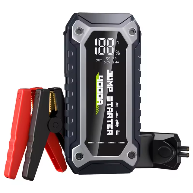12V Portable Power Dual USB Support PD60W 4000A Peak Car Battery Jump Starter up to 7L Gas 5L Diesel Engines With Flashlight
