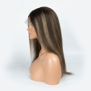 Peluca sin pegamento de cabello humano virgen ruso suave con cutícula alineada, pelucas frontales con reflejos transparentes para mujer, precio al por mayor - Product Image 2