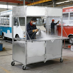 Carrito Plegable de Acero Inoxidable con 4 Ruedas, Resistente a la Corrosión, Ideal para Venta Ambulante de Helados, Hot Dogs, Café, Papas Fritas y Otros Snacks - Product Image 3