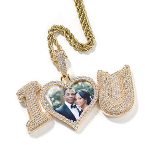 2025 UWIN <span class=keywords><strong>speciale</strong></span> a forma di cuore <span class=keywords><strong>ti</strong></span> <span class=keywords><strong>amo</strong></span> memoria regalo ciondolo collana per la giornata della mamma gioielli personalizzati di San Valentino - Product Image 2