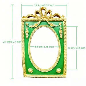 Cadre photo ovale personnalisé avec logo, peint à la main, avec panneau en verre durable, pour <span class=keywords><strong>portrait</strong></span> de famille et cadeau d'anniversaire - Product Image 4