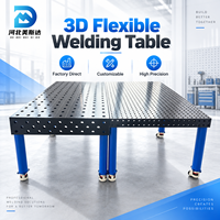Meisida Nouvelle Station de Soudage en Acier 3D Q355, Poste de Travail Modulaire D16 D28, Surface Nitrurée Noire, Dimensions Personnalisables