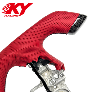 Volant de course F1 sport en cuir rouge et fibre de carbone personnalisé, adapté aux Lexus LC500 LC500h Coupé 2016-2026 - Product Image 2