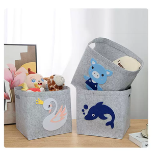Nueva Cesta de Almacenamiento de Fieltro con Diseño de Dibujos Animados, Cesta de Almacenamiento de Juguetes para Niños, Cesta de Almacenamiento de Ropa Sucia de Fieltro - Product Image 5