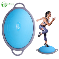 Zhensheng Prix du fabricant Demi-balle d'équilibre en PVC écologique Demi-balle de stabilité anti-éclatement avec logo personnalisé avec bandes de résistance