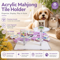 Jeu de Mahjong Américain Personnalisé, 160 Tuiles avec Jokers, Acrylique, PET, pour 4 Joueurs, Soirée de Jeu en Famille, Cadeau de Fêtes, OEM Personnalisé