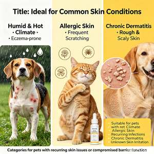 Tabletas para el Cuidado de la Piel de Mascotas en Climas Húmedos, para el Alivio del Eczema y las Alergias, Fórmula Herbal para Problemas Cutáneos Recurrentes, Suplemento para Perros y Gatos - Product Image 2
