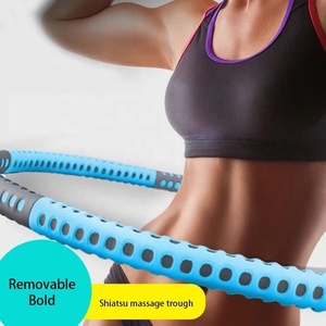 CHENGMO SPORTS Équipement de fitness : Anneau de hula en acier inoxydable lesté et détachable <span class=keywords><strong>pour</strong></span> adultes, <span class=keywords><strong>pour</strong></span> la perte de poids et l'exercice - Product Image 6