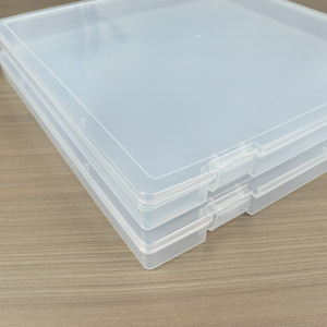 Transparent Plastic A4 Document Storage Box Rectangle 33.5x34x3cm Covered Office Stationery Organizer - Product Image 4