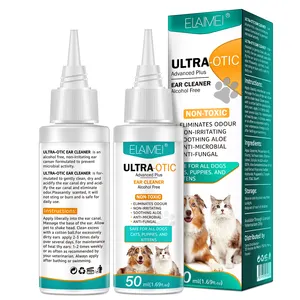 ELAIMEI detergente per orecchie ultra-otico per animali domestici infezioni dell'orecchio lavare sporco e detriti rimozione odori dell'orecchio