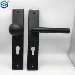 Poignées de porte internes et meilleurs boutons de porte Ensemble de chambre à coucher noir Accessoires de chambre à coucher modernes Poignées de porte et de fenêtre en acier inoxydable ECH