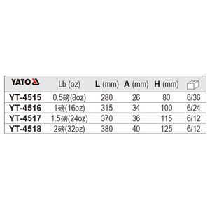 ค้อนหัวกลมยี่ห้อเยียร์ตัว 450 กรัม ด้ามไฟเบอร์กลาส เกรดอุตสาหกรรม ด้ามจับแบบมีลาย - Product Image 2