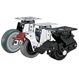 Factory Direct 3 4 5 6 8 Zoll Doppelfeder Stoß dämpfende Rollen Hochleistungs-drehbare Eisenkern-PU-Räder Feder belastete Rolle - Product Image 4