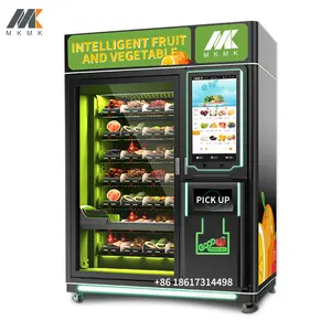 24 jam mesin penjual kabinet tunggal segar swalayan dan mesin penjual kotak Salad sayuran