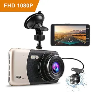 Melhor condução gravador de vídeo digital 170 full view wide angle full hd 1080p câmera dupla da frente e painel traseiro cam carro dvr