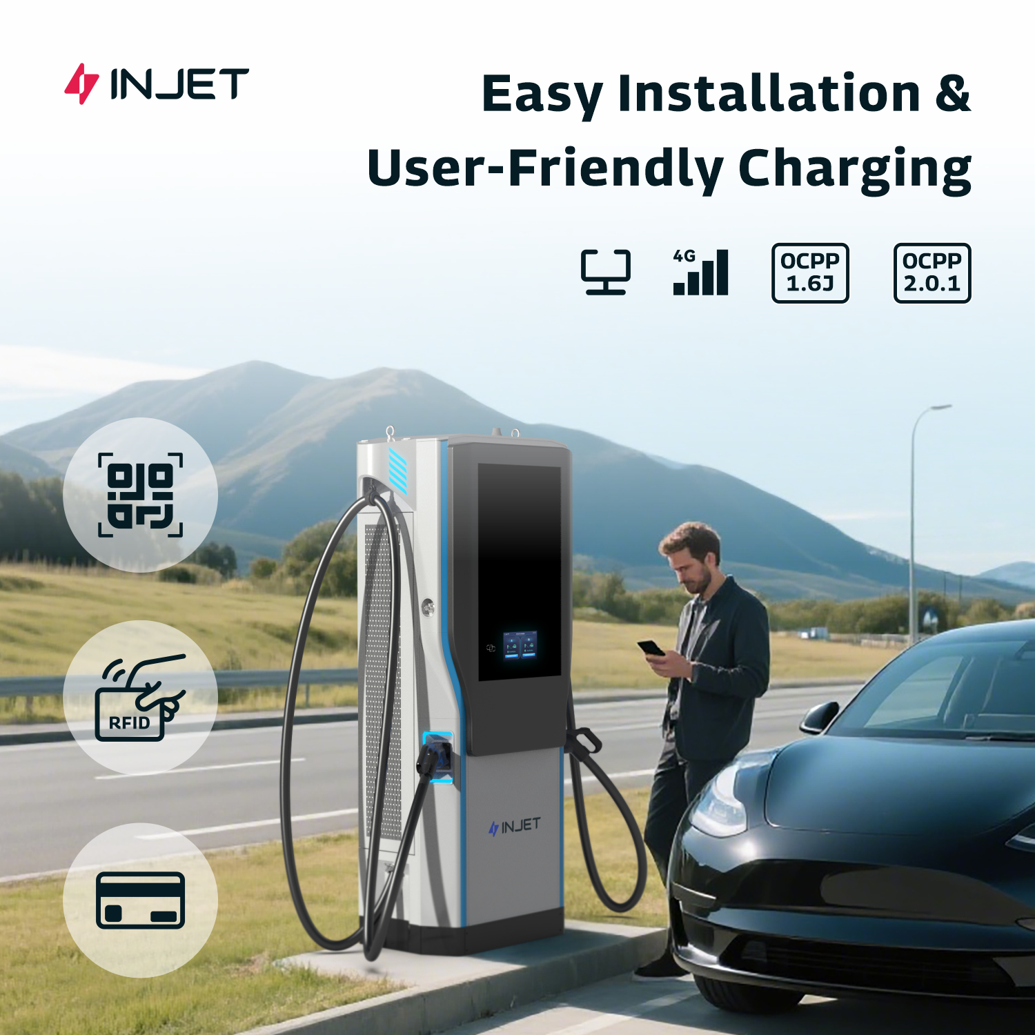 INJET IP54 EV Charger 60kW 120kW 180kW 240kW DC Fast Charger EV CCS2 DC Charging Station Electric Vehicle Car Charging Station · image 3