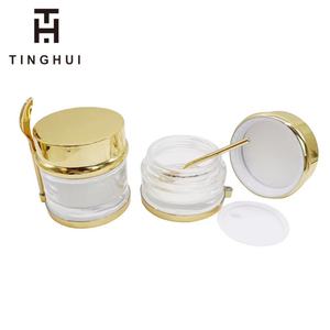 Emballage de luxe écologique personnalisé en verre transparent pour crème cosmétique, 30g, 50g, 80g, doré - Product Image 4