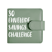 Enveloppe de défi d'épargne de 100 jours en cuir, personnalisable avec logo, impression numérique, écologique, créative, promotionnelle, pour économiser de l'argent - Meilleures ventes