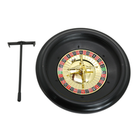 Jeu de mini roulette en plastique de 6 pouces avec tapis et chips