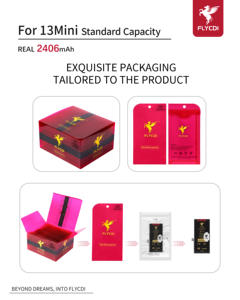 FLYCDI Mobiltelefon-Akku-Hersteller Ersatzakku für iPhone 13 Pro 13 Mini Akku 100% Gesundheit Löst Reparatur-Popup - Product Image 4