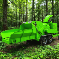 Nouvelle machine de broyage de bois de jardin télécommandée, déchiqueteuse de bois agricole, équipement de production, moteur, roulement, fabrication de sciure de bois, déchiqueteuse de bois