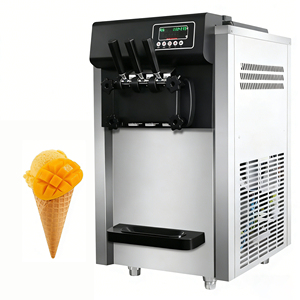 Máquina comercial de helado suave de alta resistencia con diseño de tres tolvas para grandes cadenas de restaurantes, vestíbulos de hoteles y cafeterías, de alto rendimiento. - Product Image 2