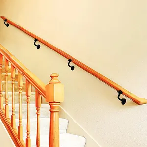 Heavy-duty Brass Stair Handrail Bracket Heavy Duty Stair Rail Support Hardware Railing Brackets For Flat Rails