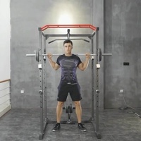 Equipo de gimnasio en casa multifuncional, barra de extracción, máquina Smith, estante de alimentación, jaula, jaula de potencia, estante de sentadillas, máquina de Cable para gimnasio