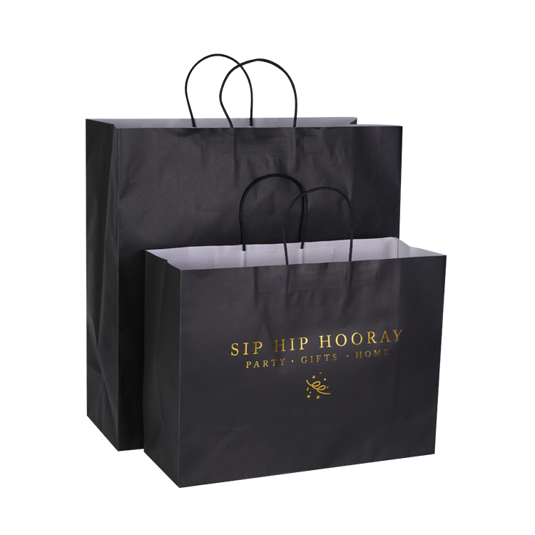 Custom Printed Wholesale Food Takeaway Packaging Shopping Gift Recycled Brown Kraft White Handle Paper Bags with Your Own logo