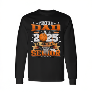 Orgoglioso papà di un laureato in basket senior del 2025, maglietta a maniche lunghe - Product Image 2