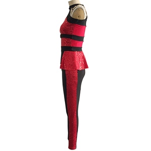 Costume da Ballo per Ragazze e Donne con Paillettes e Spandex, Abbigliamento per Spettacoli, Catsuit per <span class=keywords><strong>Jazz</strong></span> e Tap - Product Image 5