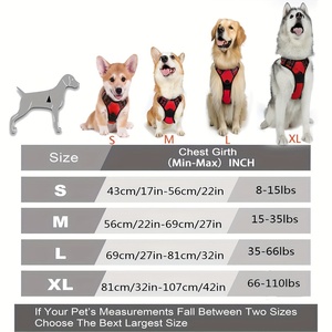 Oltreoceano in magazzino No Pull cane imbracatura frontale pesante riflettente facile controllo maniglia per il grande cane che cammina - Product Image 2