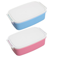 Boîte à lunch en plastique de qualité alimentaire rectangulaire personnalisé sublimation récipient alimentaire vierge