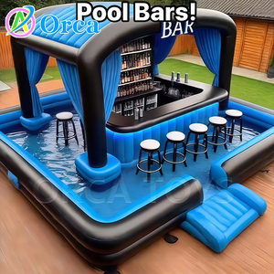 Grand bar flottant gonflable pour piscine de jardin, terrasse aquatique, pub pour piscine ou fêtes de jardin - Product Image 6
