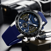 Reloj de pulsera de cuarzo deportivo para hombre, cronógrafo resistente al agua, con calendario, a la moda, en oferta