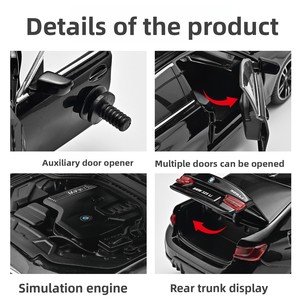 HMB Serie 3 325Li <span class=keywords><strong>Auto</strong></span> Giocattolo in Lega Pressofusa per Bambini con Porte Apribili, Meccanismo Pull-Back, Effetti Luminosi e Sonori, Scala 1:24 - Product Image 3