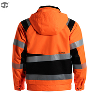 Vêtements de travail imperméables et réfléchissants JIADE, vente chaude, veste bomber fonctionnelle haute visibilité pour hommes, hiver