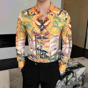 Premium Luxury <span class=keywords><strong>Camisas</strong></span> Africanas Para Hombr <span class=keywords><strong>Camisas</strong></span> de moda <span class=keywords><strong>Camisas</strong></span> de hombre para hombre de manga larga - Product Image 1