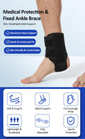 Maxbrace Orthèse de cheville réglable et personnalisable pour le sport, anti-entorse et de rééducation, avec sangles