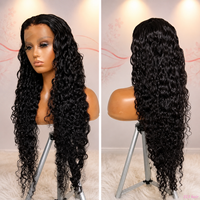 ELI Pelucas de Cabello Humano Peruano Ondulado Profundo, Peluca Rizada con Encaje Frontal, Pelucas de Cabello Virgen con Encaje Frontal, Peluca Pre-Arrancada con Encaje y Cabello de Bebé