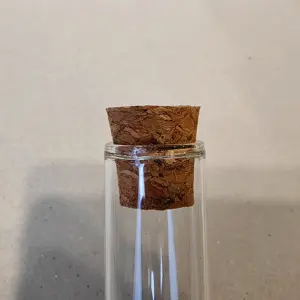 Tubo di vetro cilindrico del contenitore della pillola d'imballaggio all'ingrosso 30ml con le fiale di vetro del tappo di sughero di legno