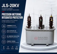 Transformateur combiné CT/VT 100V 5A 20kV JLS-20KV, classe 0.2S, pour usage extérieur en distribution électrique.